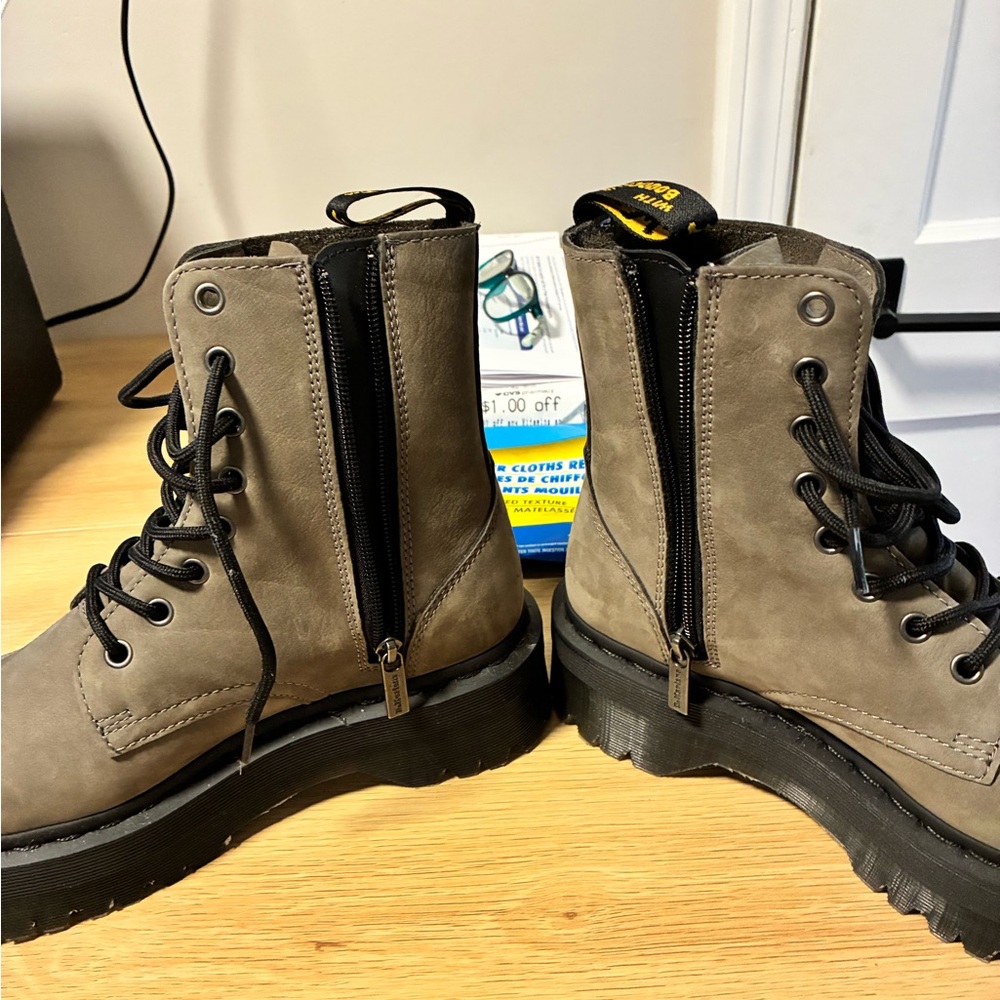 Dr. Martens Gray Jadon Boots - Picture 3 of 8